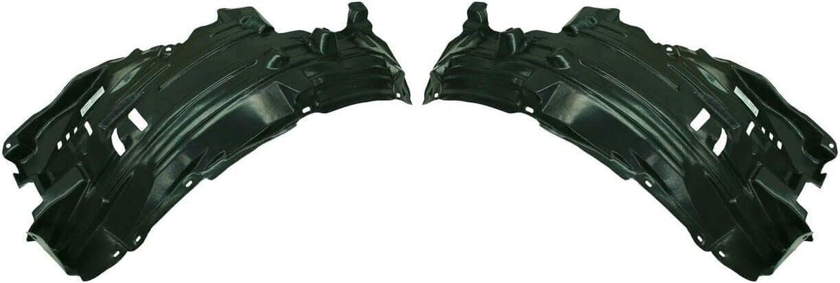 Set Of 2 Front Fender Liner Rear Section Left Driver & Right Passenger Side Direct Replacement Compatible With 2003-2007 Infiniti G35 IN1251105 IN1250105 63842AM800 63843AM800
