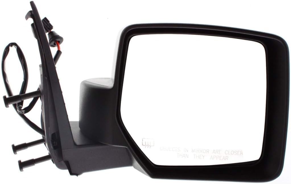 Front Power Mirror Manual Folding Heated Textured Right Passenger Side Direct Replacement Compatible With 2008-2012 Jeep Liberty CH1321287 57010078AF