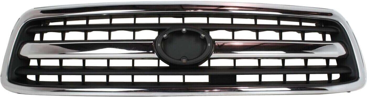 Front Grille Assembly Chrome Shell With Primed Insert Plastic Plastic Direct Replacement Compatible With 2000-2002 Toyota Tundra TO1200223 531000C020
