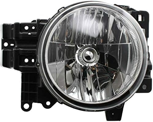 Set Of 2 Front Head Light Assembly Lens And Housing Plastic Left Driver & Right Passenger Side Direct Replacement Compatible With 2007-2014 Toyota FJ Cruiser TO2502173 TO2503173