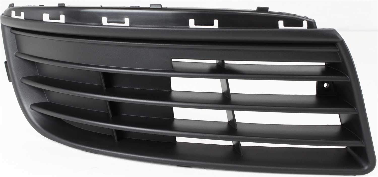 Front Bumper Cover Primed + Lower Grille + Fog Light Cover Left Driver & Right Passenger Side Direct Replacement Compatible With 2005-2010 Volkswagen Jetta VW1000161 VW1036106
