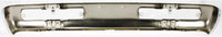 Front Bumper Face Bar Chrome Steel + Grille Chrome Shell/Paintable Gray Insert Plastic Direct Replacement Compatible With 1996-1997 Nissan Pickup NI1200116 NI1002127 6231055G10