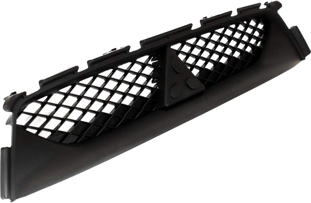 Front Bumper Cover Primed Plastic + Upper & Lower Grille Direct Replacement Compatible With 2011-2012 Mitsubishi Outlander/RVR