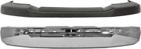 Front Bumper Face Bar Chrome Steel + Upper Cover Textured Direct Replacement Compatible With Chevrolet Express & GMC Savana 2500 3500 2003-2023/1500 2003-2014 GM1000693 GM1002459