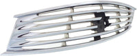 Front Grille Chrome Shell And Insert Plastic Direct Replacement Compatible With 2008-2013 Infiniti G37 / 2014-2015 Q60 IN1200122 62070JL00B