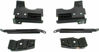 Front Bumper Chrome Steel With Brackets + Lower Valance + Extension Textured+ Fog Lamps Left & Right Side Direct Replacement Compatible With 2003-2006 GMC Sierra 1500 2500HD 3500