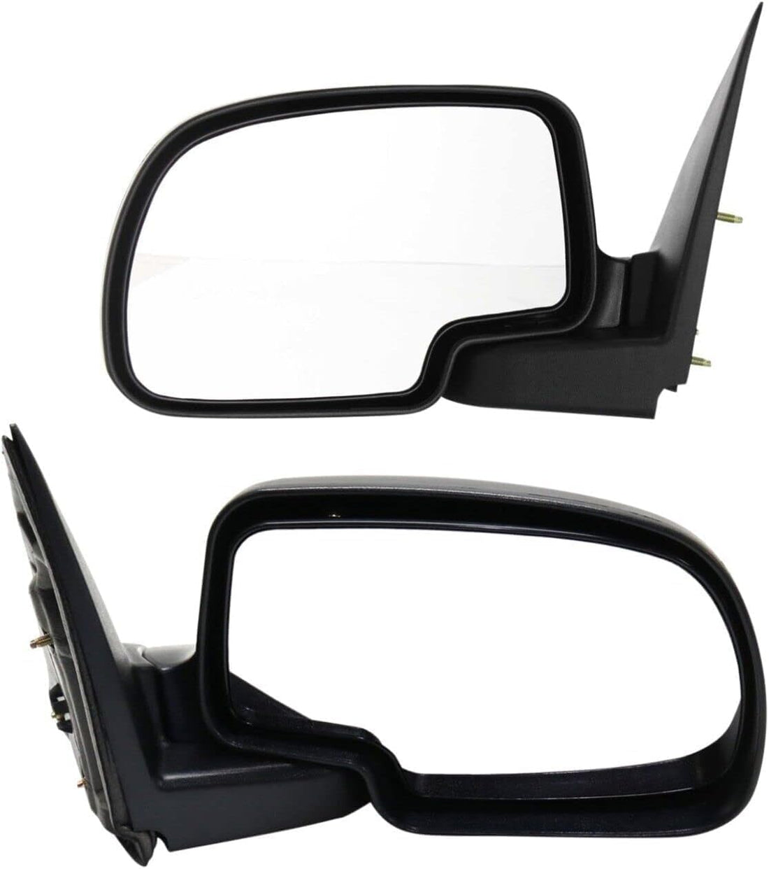 AUTOS PARTS PLUS Set of 2 Front Mirror Manual Folding Non-Towing Textured Right & Left Side Direct Replacement Compatible With Chevrolet Silverado/GMC Sierra 1500 2500HD 3500 1999-2006 GM1320230