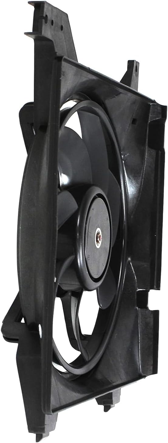 Front Radiator Cooling Fan Assembly Direct Replacement Compatible With 2001-2006 Hyundai Elantra / 2003-2008 Tiburon HY3115105 253502D001