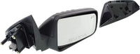 Front Power Mirror Non-Folding Heated With Primed & Textured 2 Caps Direct Replacement Compatible With 2008-2011 Ford Focus FO1321317 FO1321331 8S4Z17682CA-PFM