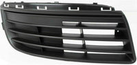 Front Bumper Cover Primed + Upper & Lower Grille + Fog Light Cover Left Driver & Right Passenger Side Direct Replacement Compatible With 2005-2010 Volkswagen Jetta VW1200139
