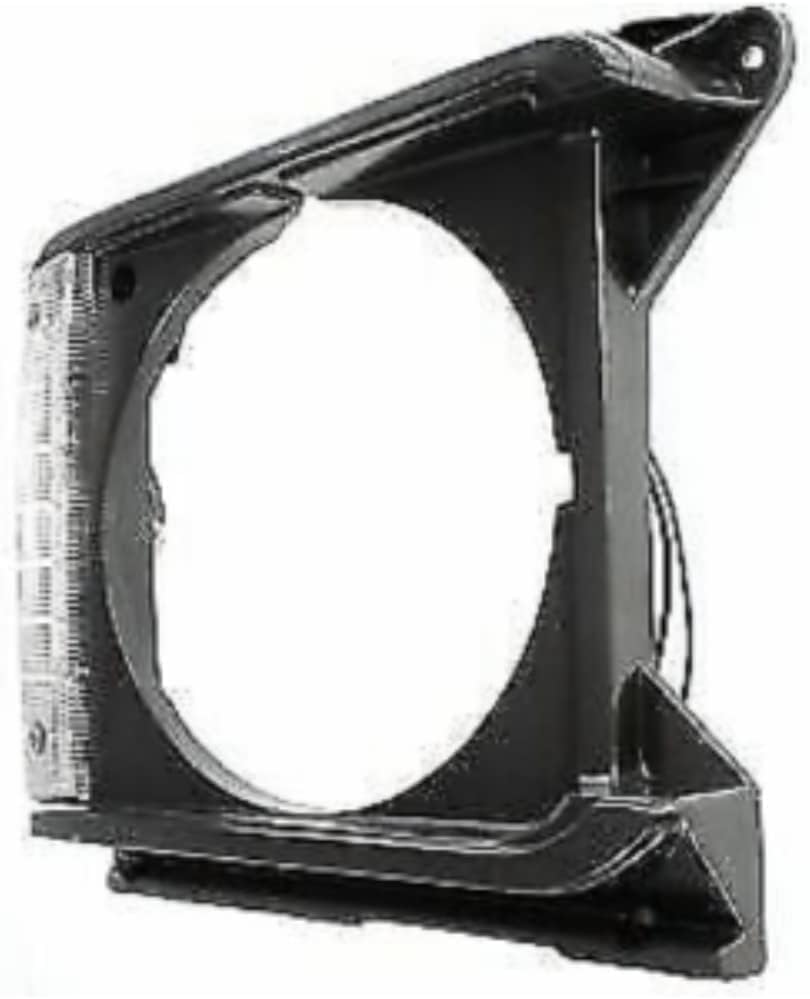 Set Of 2 Front Head Lamp Bezels With Parking Light Holes Primed Left Driver & Right Passenger Side Direct Replacement Compatible With 1979-1981 Toyota Pickup TO2512133 TO2513133