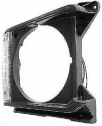Set Of 2 Front Head Lamp Bezels With Parking Light Holes Primed Left Driver & Right Passenger Side Direct Replacement Compatible With 1979-1981 Toyota Pickup TO2512133 TO2513133