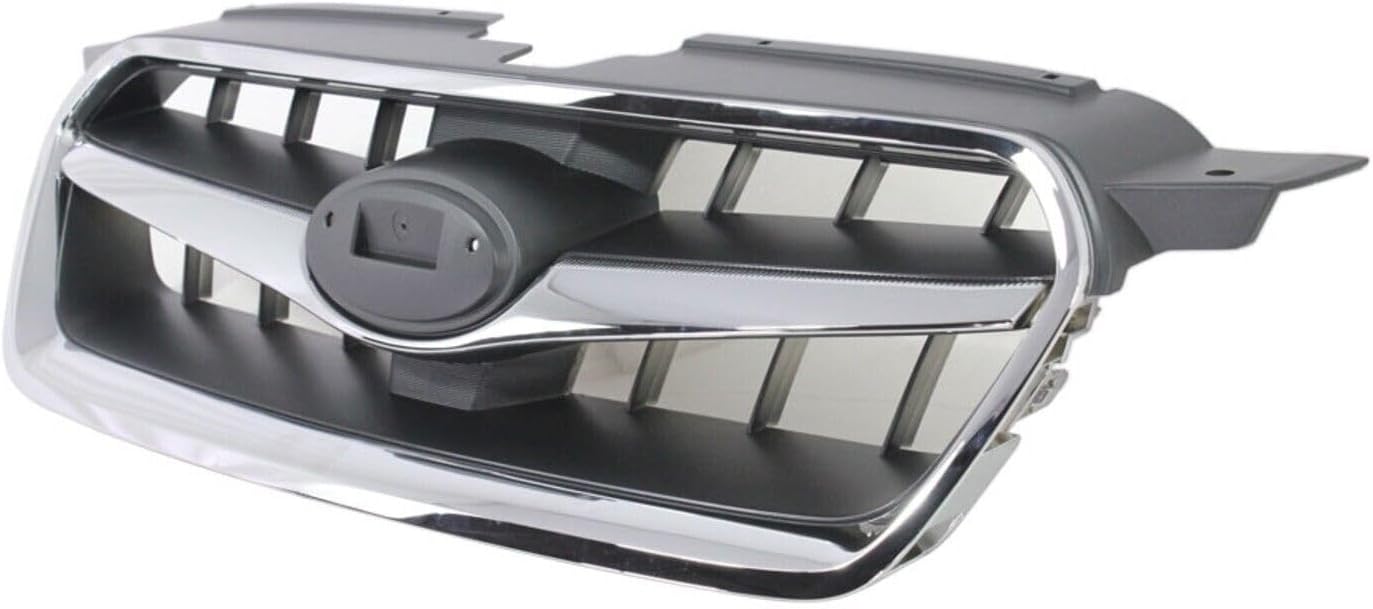Front Grille Chrome Shell with Black Insert Direct Replacement Compatible With 2008-2009 Subaru Legacy SU1200138 91121AG20A