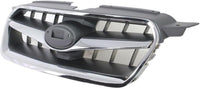 Front Grille Chrome Shell with Black Insert Direct Replacement Compatible With 2008-2009 Subaru Legacy SU1200138 91121AG20A