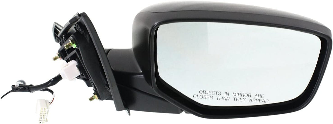 Front Power Mirror Manual Folding Without Signal Light Primed Right Passenger Side Direct Replacement Compatible With 2013-2017 Honda Accord HO1321272 76208T2FA11 76208T2FA01