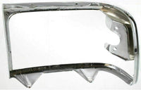 Front Head Light Door Bezel Chrome Steel Left Driver Side Direct Replacement Compatible With 1992-1997 Ford F-Series FO2512130 F2TZ13064D