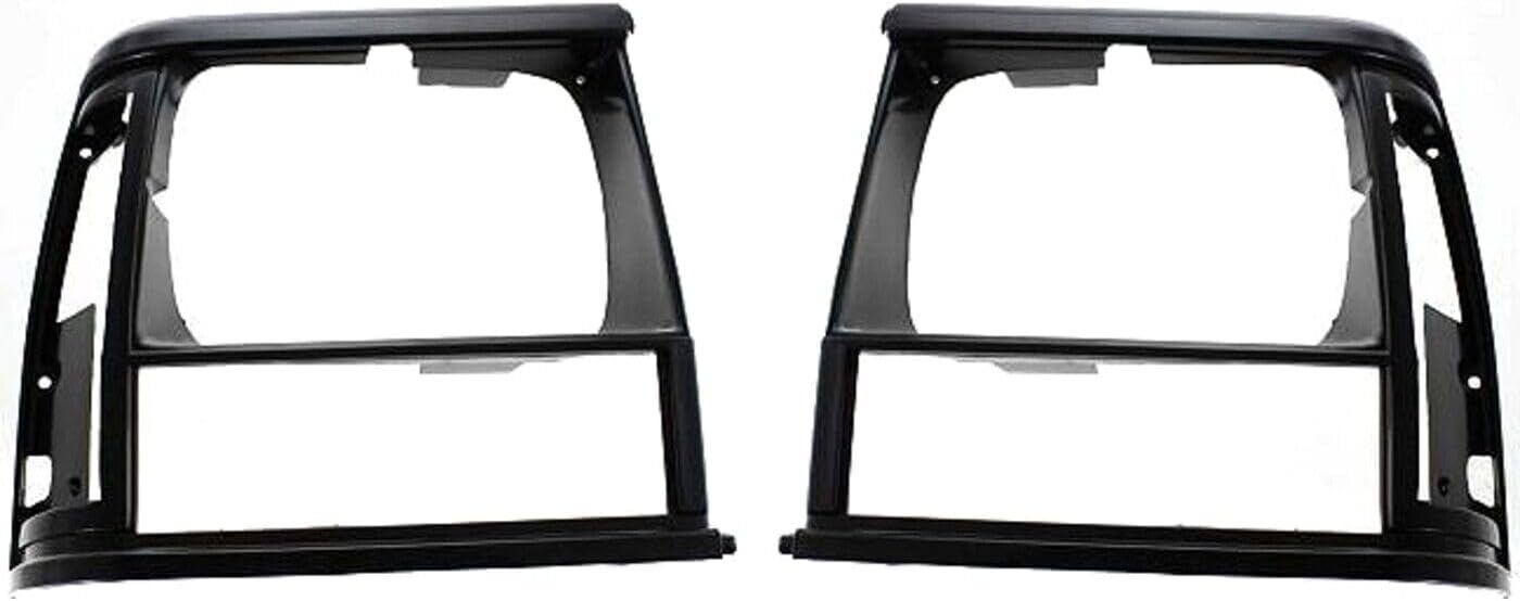 AUTOS PARTS PLUS Front Grille + Headlight Door Bezels Primed Left Driver & Right Passenger Side Direct Replacement Compatible With 1991-1996 Jeep Cherokee CH1200177 CH2513124 CH2512124 5DV54TZZ