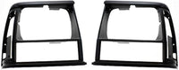 AUTOS PARTS PLUS Front Grille + Headlight Door Bezels Primed Left Driver & Right Passenger Side Direct Replacement Compatible With 1991-1996 Jeep Cherokee CH1200177 CH2513124 CH2512124 5DV54TZZ