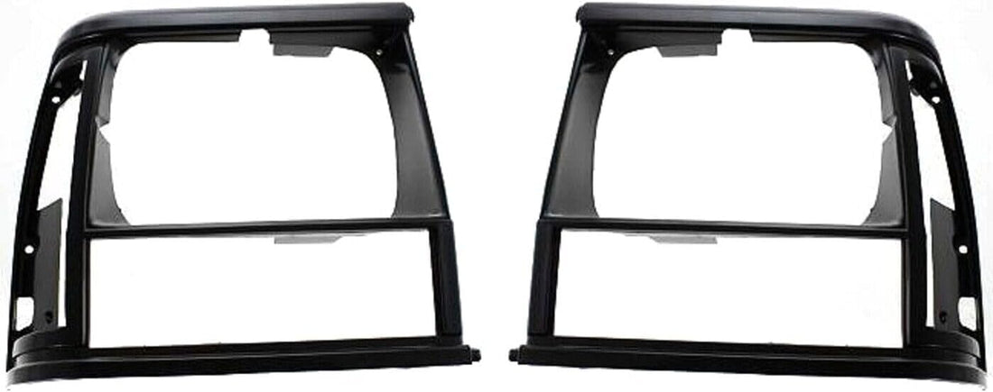 Front Head Light Door Bezels + Corner Signal & Side Marker Lamps Left Driver & Right Passenger Side Direct Replacement Compatible With 1991-1996 Jeep Cherokee CH2551113 CH2550113