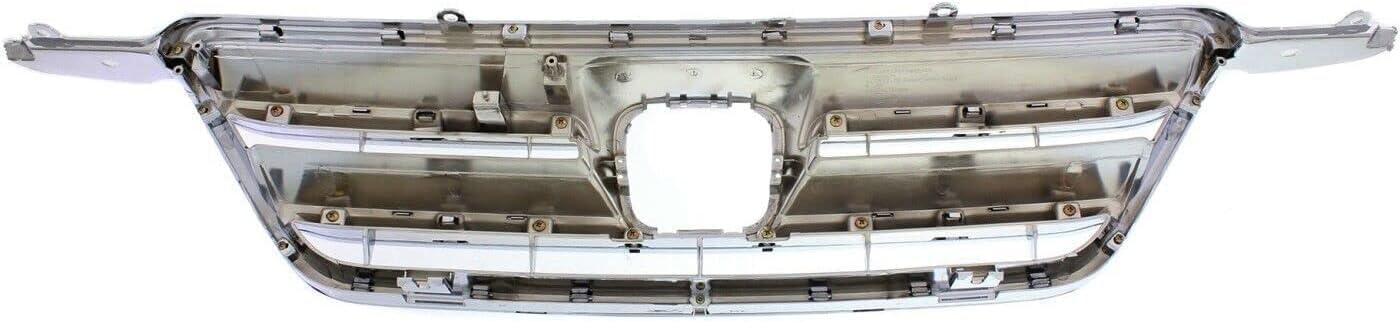Front Bumper Upper Grille Chrome Shell & Insert Direct Replacement Compatible With 2005-2006 Honda CR-V HO1200194 71122S9AA01-PFM