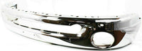 Front Bumper Chrome Steel + Upper Cover Primed + Lower Valance Textured + Step Pad Molding Direct Replacement Compatible With 2002-2005 Dodge Ram 1500 2500 3500 CH1002383 CH1000338