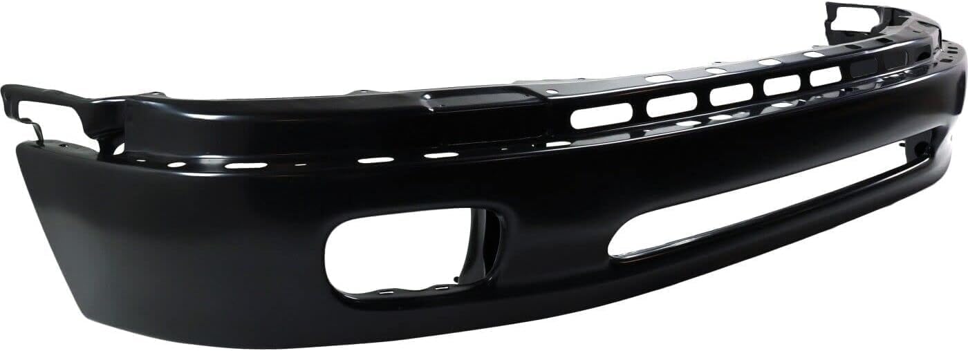 Front Bumper Primed Steel + Upper Cover Textured Direct Replacement Compatible With 2000-2006 Toyota Tundra TO1002171 TO1000198 521190C010 521010C010
