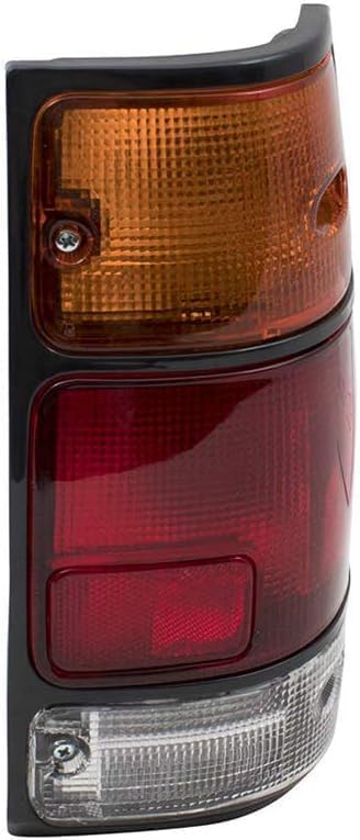 Tail Light Assembly With Black Trim Left Driver & Right Passenger Side Direct Replacement Compatible With 1988-1995 Isuzu Pickup / 1994-1997 Honda Passport IZ2800103 IZ2801103