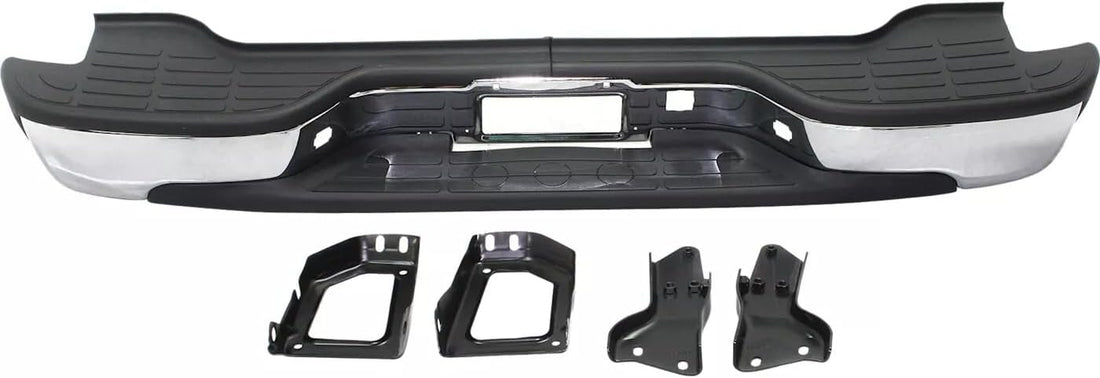 Rear Bumper Step Pad Chrome With Mounting Bracket Direct Replacement Compatible With 2000-2006 Chevrolet Suburban/GMC Yukon GM1103103
