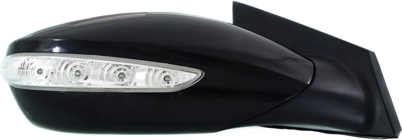 Set Of 2 Power Mirror Manual Folding Heated Primed Left Driver & Right Passenger Side Direct Replacement Compatible With 2011-2014 Hyundai Sonata HY1321168 HY1320168 876203Q110