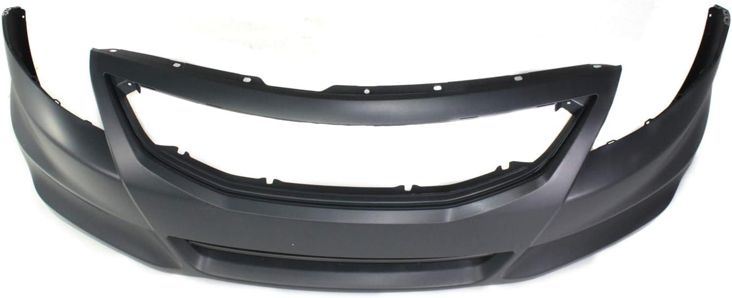 Front Bumper Cover Primed With Fog Light Holes Direct Replacement Compatible With 2011-2012 Honda Accord HO1000277 04711TE0A80ZZ