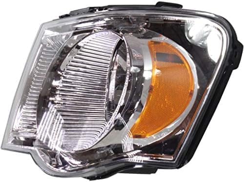 Set Of 2 Front Head Light Assembly Plastic Left Driver & Right Passenger Side Direct Replacement Compatible With 2007-2009 Chrysler Aspen CH2502179 CH2503179
