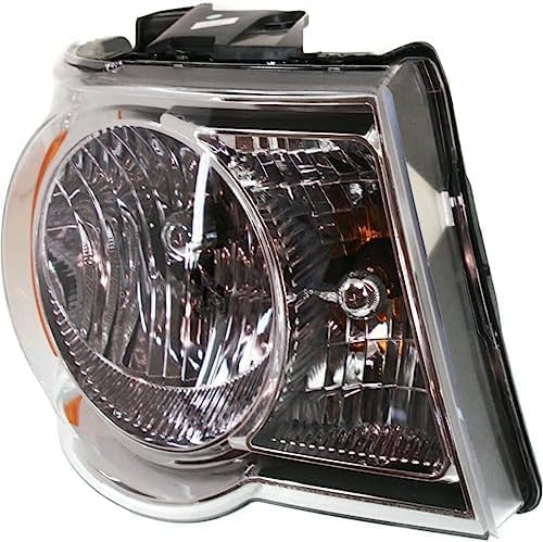 Set Of 2 Front Head Light Assembly Plastic Left Driver & Right Passenger Side Direct Replacement Compatible With 2007-2009 Chrysler Aspen CH2502179 CH2503179