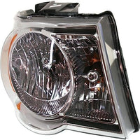 Set Of 2 Front Head Light Assembly Plastic Left Driver & Right Passenger Side Direct Replacement Compatible With 2007-2009 Chrysler Aspen CH2502179 CH2503179