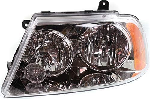 Set Of 2 Front Head Light Assembly Halogen Plastic Left Driver & Right Passenger Side Direct Replacement Compatible With 2003-2006 Lincoln Navigator FO2503209 FO2502209
