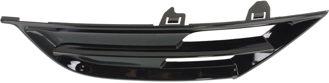 Front Bumper Face Bar Grille Textured Black Right Passenger Side Direct Replacement Compatible With 2015-2017 Chrysler 200 CH1039160 68203014AC