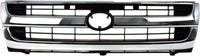 AUTOS PARTS PLUS Front Grille Chrome Shell With Primed Insert Direct Replacement Compatible With 1997-2000 Toyota Tacoma TO1200205 5310004070