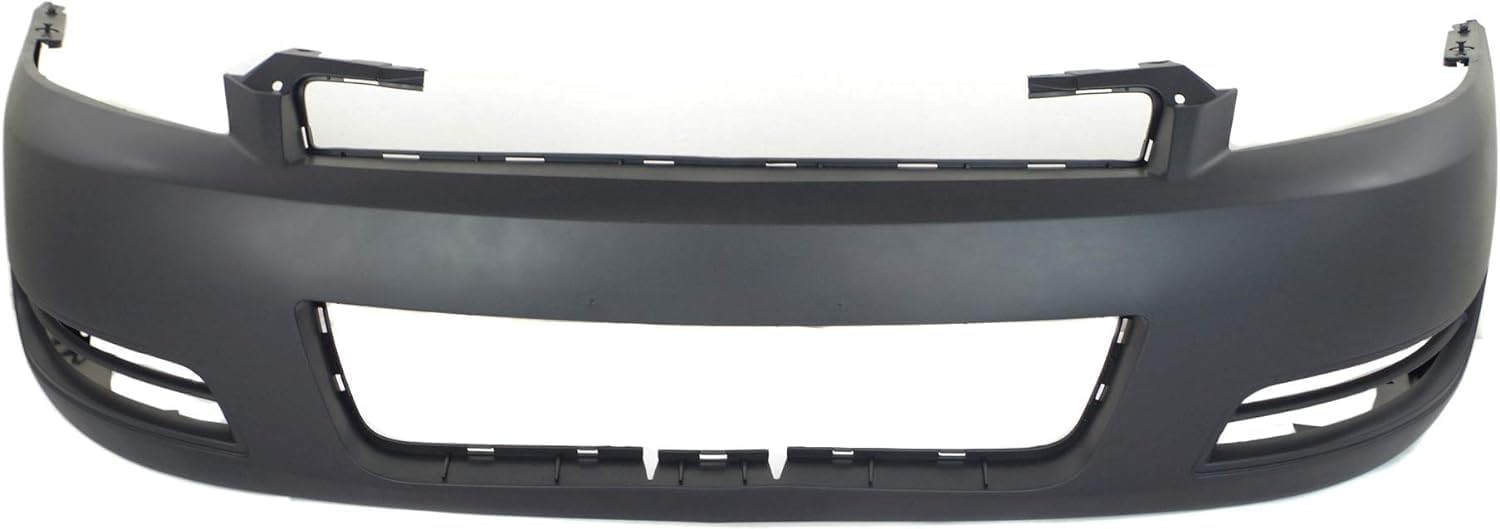 Front Bumper Cover Primed Without Fog Light Holes Direct Replacement Compatible With 2006-2013 Chevrolet Impala / 2014-2016 Limited GM1000763 89025047