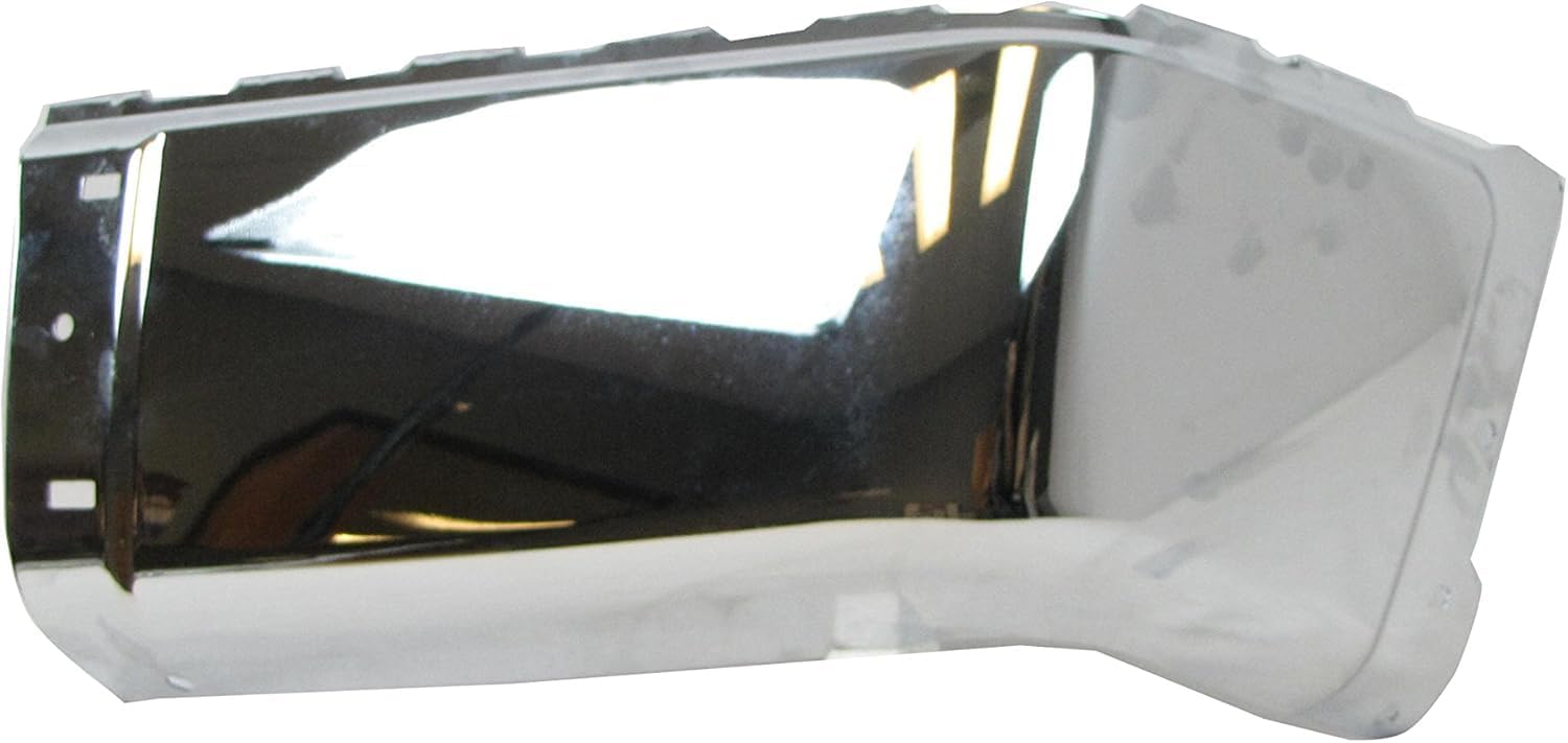 Set Of 2 Rear Bumper End Cap Chrome Left Driver & Right Passenger Side Direct Replacement Compatible With 2007-2013 Chevrolet Silverado/GMC Sierra 1500/2007-2014 2500HD 3500HD
