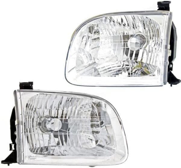Set Of 2 Front Headlight Assembly Right Passenger & Left Driver Side Direct Replacement Compatible With 2003-2004 Toyota Tundra / 2001-2004 Sequoia TO2503144 TO2502144 811100C020