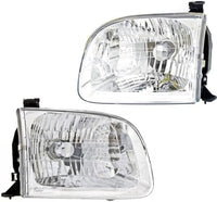Set Of 2 Front Headlight Assembly Right Passenger & Left Driver Side Direct Replacement Compatible With 2003-2004 Toyota Tundra / 2001-2004 Sequoia TO2503144 TO2502144 811100C020