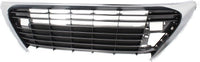 Front Bumper Grille Assembly Satin Nickel With Gloss Gray Insert Plastic Direct Replacement Compatible With 2016-2018 Lexus ES300h / ES350 LX1036129 5310206150