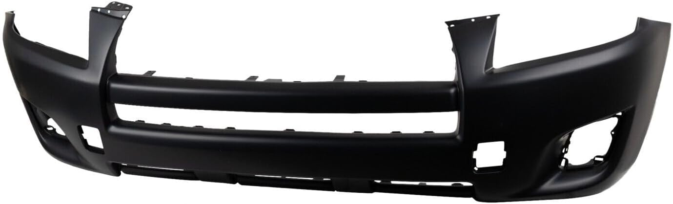 Front Bumper Cover Primed With Fog Light Holes Direct Replacement Compatible With 2009-2012 Toyota RAV4 TO1000349 521190R901