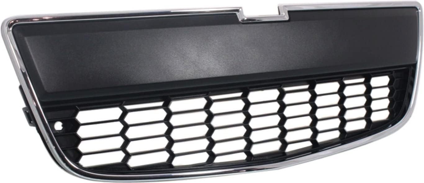 Front Bumper Lower Grille Chrome Shell Black Insert Direct Replacement Compatible With 2012-2016 Chevrolet Sonic GM1036139 95227395