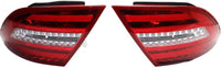 Set Of 2 Tail Light Assembly Plastic Left Driver & Right Passenger Side Direct Replacement Compatible With 2012-2013 Mercedes Benz C-Class MB2811100