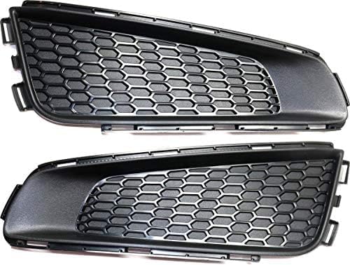 Set Of 2 Front Fog Light Cover Textured Left Driver & Right Passenger Side Direct Replacement Compatible With 2013-2014 Cadillac ATS GM1039178 GM1038178 20912440