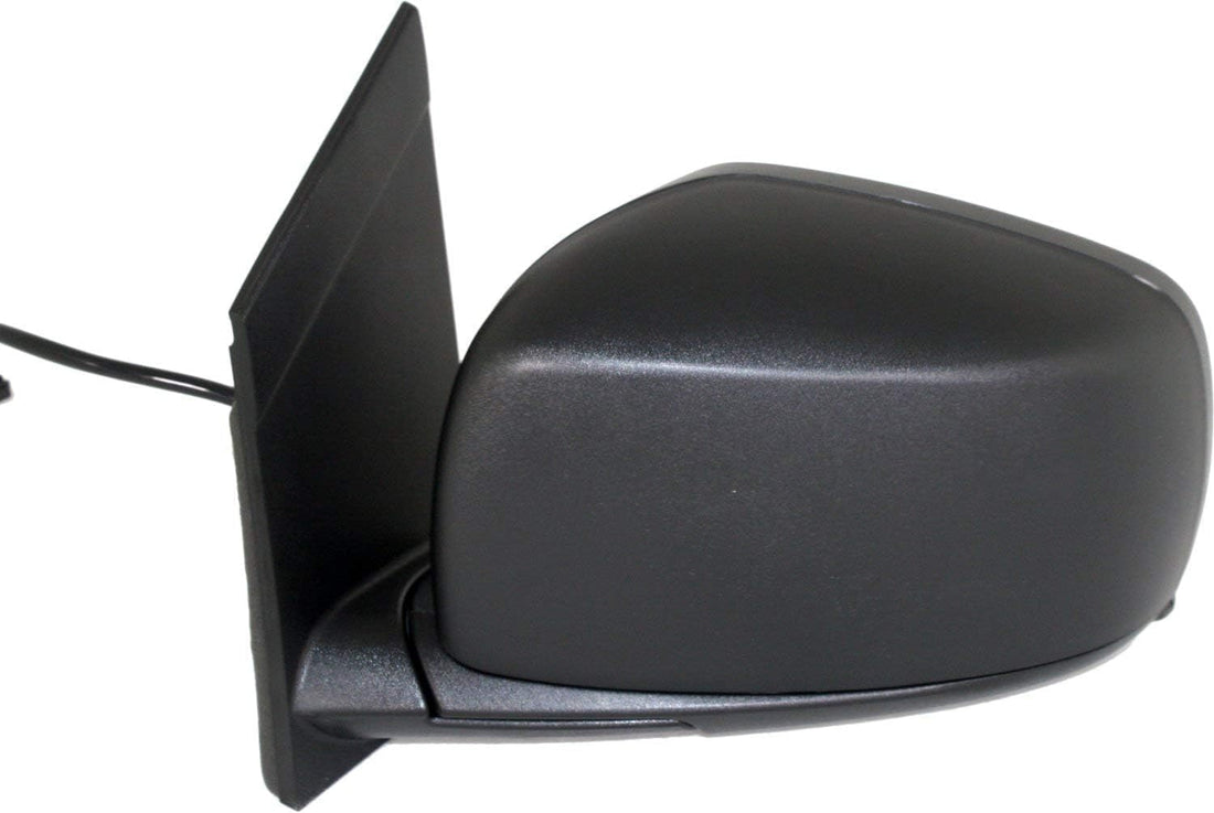 Front Power Mirror Manual Folding Heated Textured Left Driver Side Direct Replacement Compatible With 2008-2019 Dodge Grand Caravan / 2008-2016 Chrysler Town & Country CH1320291