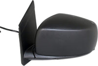 Front Power Mirror Manual Folding Heated Textured Left Driver Side Direct Replacement Compatible With 2008-2019 Dodge Grand Caravan / 2008-2016 Chrysler Town & Country CH1320291
