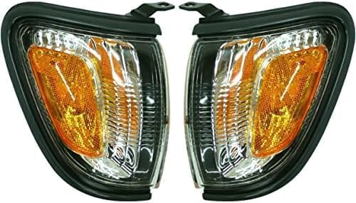 Set Of 2 Front Corner Light Assembly Plastic Left Driver & Right Passenger Side Direct Replacement Compatible With 2001-2004 Toyota Tacoma TO2521160 TO2520160 8161004070 8162004070