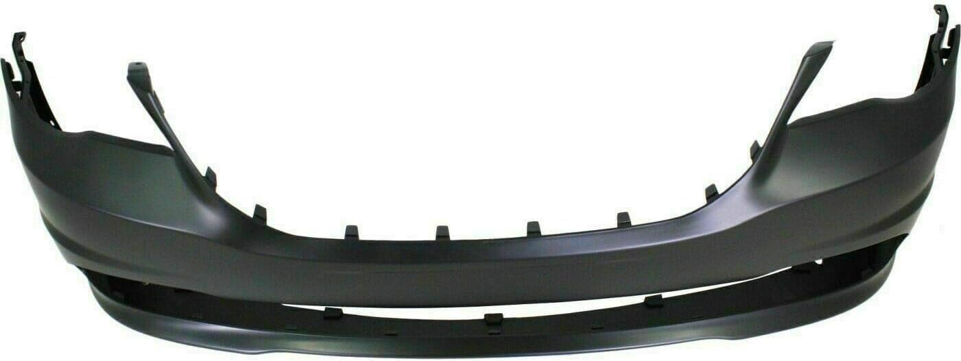 Front Bumper Cover Primed With Fog Light Holes + Lower Grille Textured Gray Direct Replacement Compatible With 2011-2020 Dodge Grand Caravan CH1000A02 CH1036115 68088966AA 68100690AA