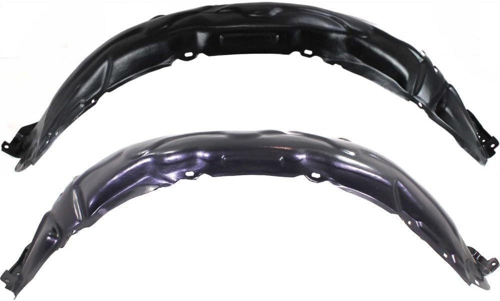 Front Engine Splash Shields Under Cover + Fender Liners Left Driver & Right Passenger Side Direct Replacement Compatible With 2007-2010 Toyota Camry TO1250122 TO1251122 TO1228134